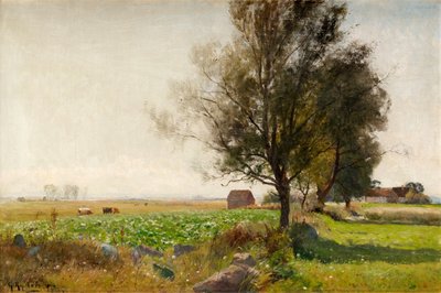 Willow and Bare Field, Motif from Viby by Gustaf Rydberg
